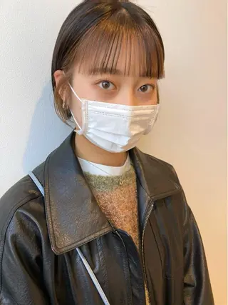 ショート カラー nono/パーマ /顔まわりカット🐈のヘアスタイル