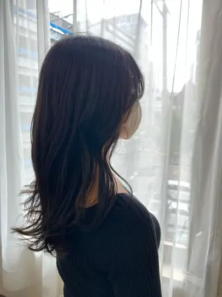 セミロング カラー 韓国🇰🇷髪質改善 Chisaki치사키のヘアスタイル