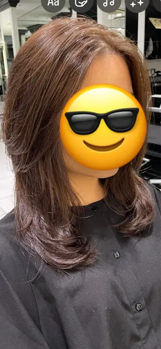 セミロング 稲毛田 颯人のヘアスタイル