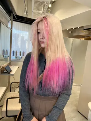 ミディアム デザイン🥇複雑履歴 ハイトーン特化のヘアスタイル