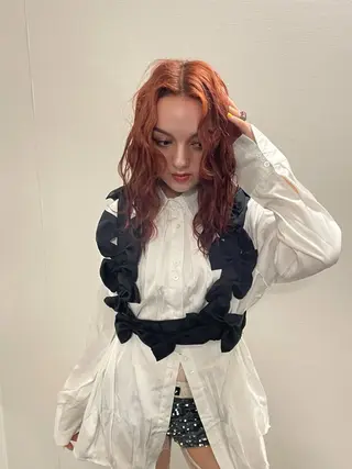 ミディアム カラー 韓国ヘア/透明感カラ ー/メンズレディースのヘアスタイル