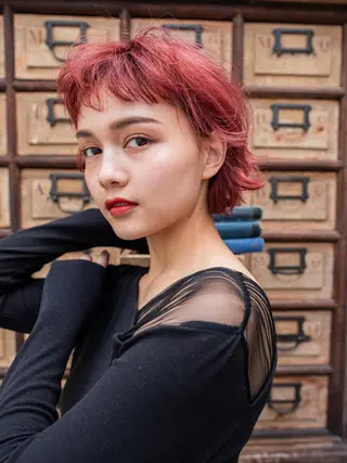 ショート カラー ヘアアレンジ 北九州美容室 🕊️わかな✂︎のヘアスタイル