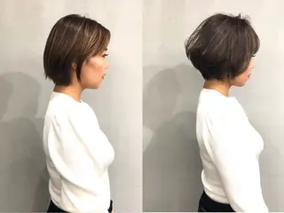 ショート カラー ボブ/ショート/ 白髪染め/メンズ葛西のヘアスタイル