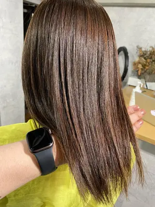 ミディアム カラー 髪質改善/レイヤー カット手塚奨のヘアスタイル