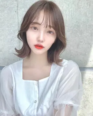 ミディアム カラー ヘアアレンジ 透明感ラベンダー💗 SHOのヘアスタイル