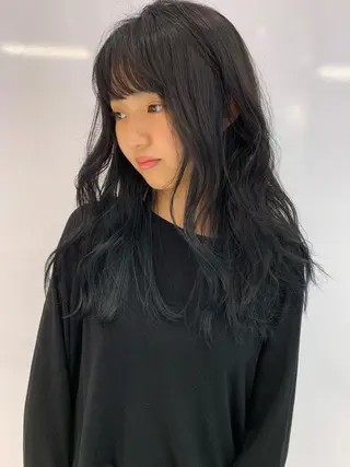 ロング カラー ハッシュカット/ハイ トーン/MANAMIのヘアスタイル