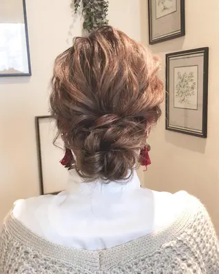 セミロング ヘアアレンジ Takagi Nanamiのヘアスタイル