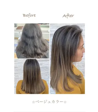 セミロング カラー 美容室 ソンリエのヘアスタイル