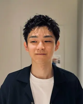 ショート パーマ メンズ スパイキーショート 大人パーマ 丸山のヘアスタイル