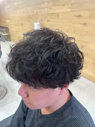 ショート パーマ メンズ ブリーチパーマ🌍 正木天のヘアスタイル