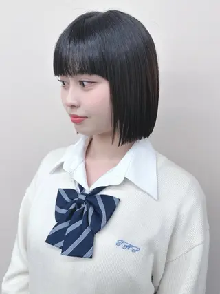 ショート 小顔ボブ/お悩み解決 /ボブパーマ/とういのヘアスタイル