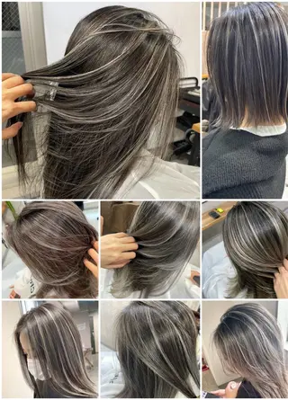 ミディアム カラー 松井那津子 /ハイライトブリーチのヘアスタイル