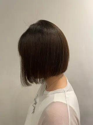 ショート カラー cocoa/透明感 カラー/縮毛矯正🎀のヘアスタイル