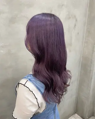 ロング カラー 【ピンク/韓国ヘア/ ヘアセット】亜海のヘアスタイル