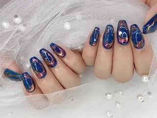 ネイル I-nailロング /ワンホン/キラキラのネイルデザイン