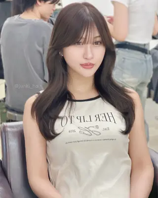 ロング カラー 韓国風/髪質改善 赤み消し✨junkiのヘアスタイル