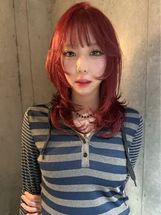 ミディアム カラー nehus. RYUGAのヘアスタイル