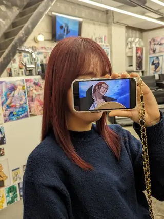 カラー セミロング 推しカラー🦉にじさ んじカラー🌈🕒✨のヘアスタイル