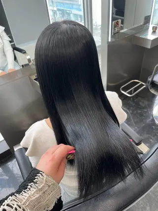 セミロング カラー ヘアアレンジ ハイトーン/透明感 髪質改善/rinaのヘアスタイル