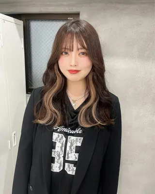 ロング りおな/エクステ /ミルクティーカラーのヘアスタイル