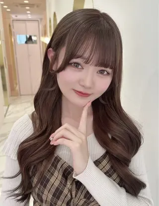 ロング 💎のぼりゆい/大須 ブリーチなしWカラーのヘアスタイル