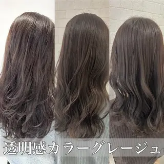 ロング カラー ヘアアレンジ 大人レイヤー& 透明感カラー💄のヘアスタイル