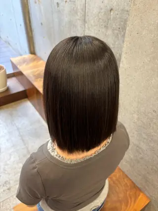 ミディアム カラー ダメージレスカラー 縮毛MISAKI🦋のヘアスタイル