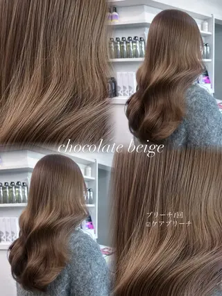 ロング カラー PELE所属・愛されミルクティー 💍🎀yuiのヘアスタイル