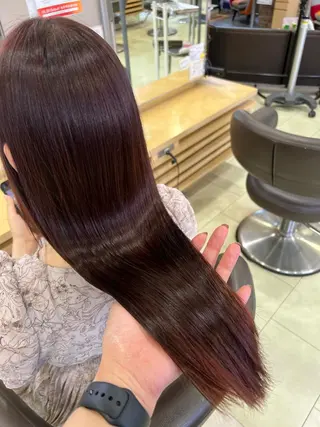 セミロング カラー ヘアアレンジ チャンモリパーマ/韓 国/Minami🦋のヘアスタイル