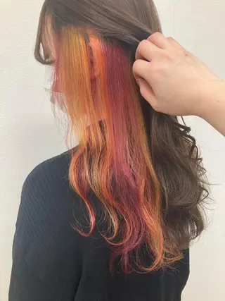 セミロング 髪質改善/痛ませ ないカラー/西村航大のヘアスタイル