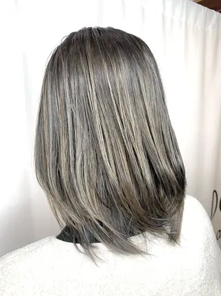 ミディアム カラー パーマ ヘアアレンジ メンズ キッズ ネイル マツエク・マツパ 髪質改善 艶髪🔵ﾌｾﾅｵﾔのヘアスタイル