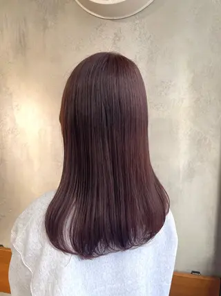 セミロング カラー 梅田美容室 山崎海波のヘアスタイル