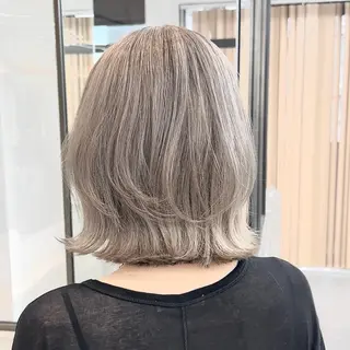 ミディアム カラー 縮毛/レイヤー 韓国/橋口のヘアスタイル