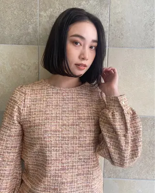 ミディアム 艶髪/透明感/ 三宅晴香のヘアスタイル