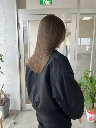 セミロング 荒川泰輝/オリーブ カラー/透明感カラーのヘアスタイル