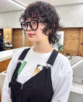 ショート パーマ パーマ /レイヤー 榛地渉馬 /矢場町のヘアスタイル