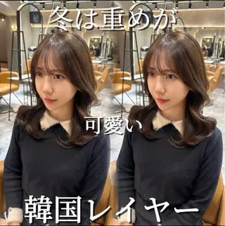 セミロング 銀座副店長/レイヤー /髪質改善/田島のヘアスタイル