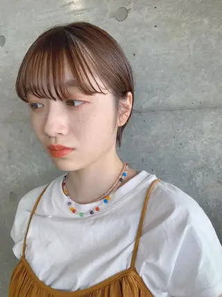 ショート ボブパーマコテ巻き風 パーマNo1深江秀平のヘアスタイル