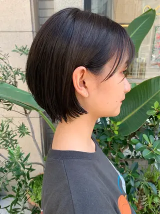 ショート 艶髪color💎髪 質改善ストレート大吉のヘアスタイル