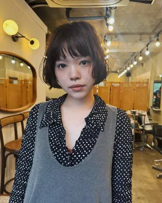 ショート パーマ くぎお けんじのヘアスタイル