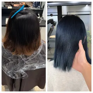 ショート け んブリーチ縮毛矯正のヘアスタイル