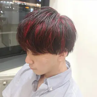 メンズ カラー 渡辺 愛枝/艶カラー🩵のヘアスタイル