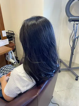 セミロング カラー ヘアアレンジ SALOWIN京都河原町Suite店所属・外国人風レイヤー/ ハイトーンSHUのヘアスタイル