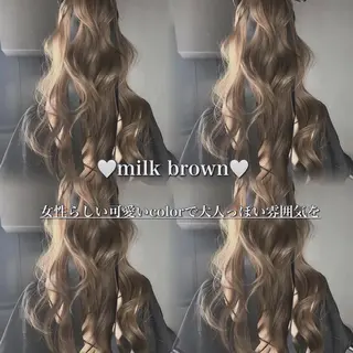 ロング ♡ナチュラルガーリー ♡ベージュ♡RINAのヘアスタイル