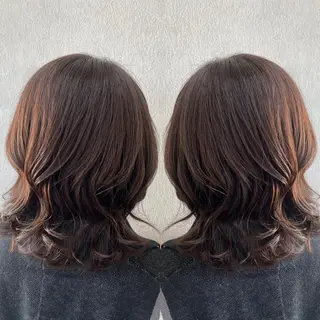 セミロング カラー tocca 💜石田愛結💜のヘアスタイル