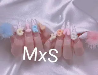 ネイル MxS Nail 【長さだし/フィルイン/マグネット/ワンホンネイル/韓国ネイル/パラジェル】所属・M×S Nail みなのネイルデザイン