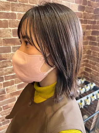 ミディアム カラー パーマ ヘアアレンジ メンズ キッズ ネイル マツエク・マツパ アイブロウ times salon名駅所属・久木原 ゆりのヘアスタイル