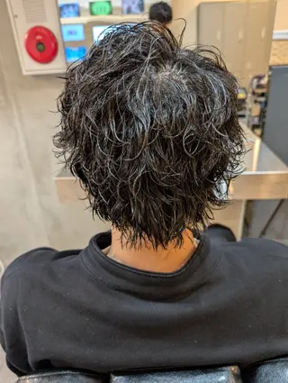 ショート パーマ メンズ QOL mens salon 円山所属・メンズ専門😎 QOL円山 YUTOのヘアスタイル