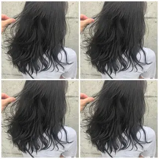 セミロング カラー パーマ ヘアアレンジ メンズ キッズ ネイル マツエク・マツパ レイヤー／顔周り 韓国ヘア森田和貴のヘアスタイル