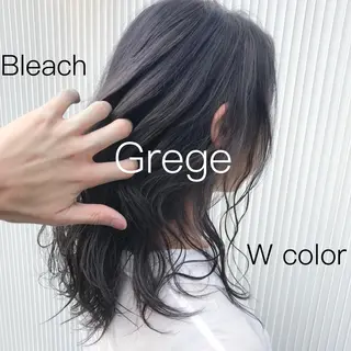 セミロング カラー パーマ ヘアアレンジ TONE所属・透明感カラー/ 韓国ヘア/縮毛矯正のヘアスタイル